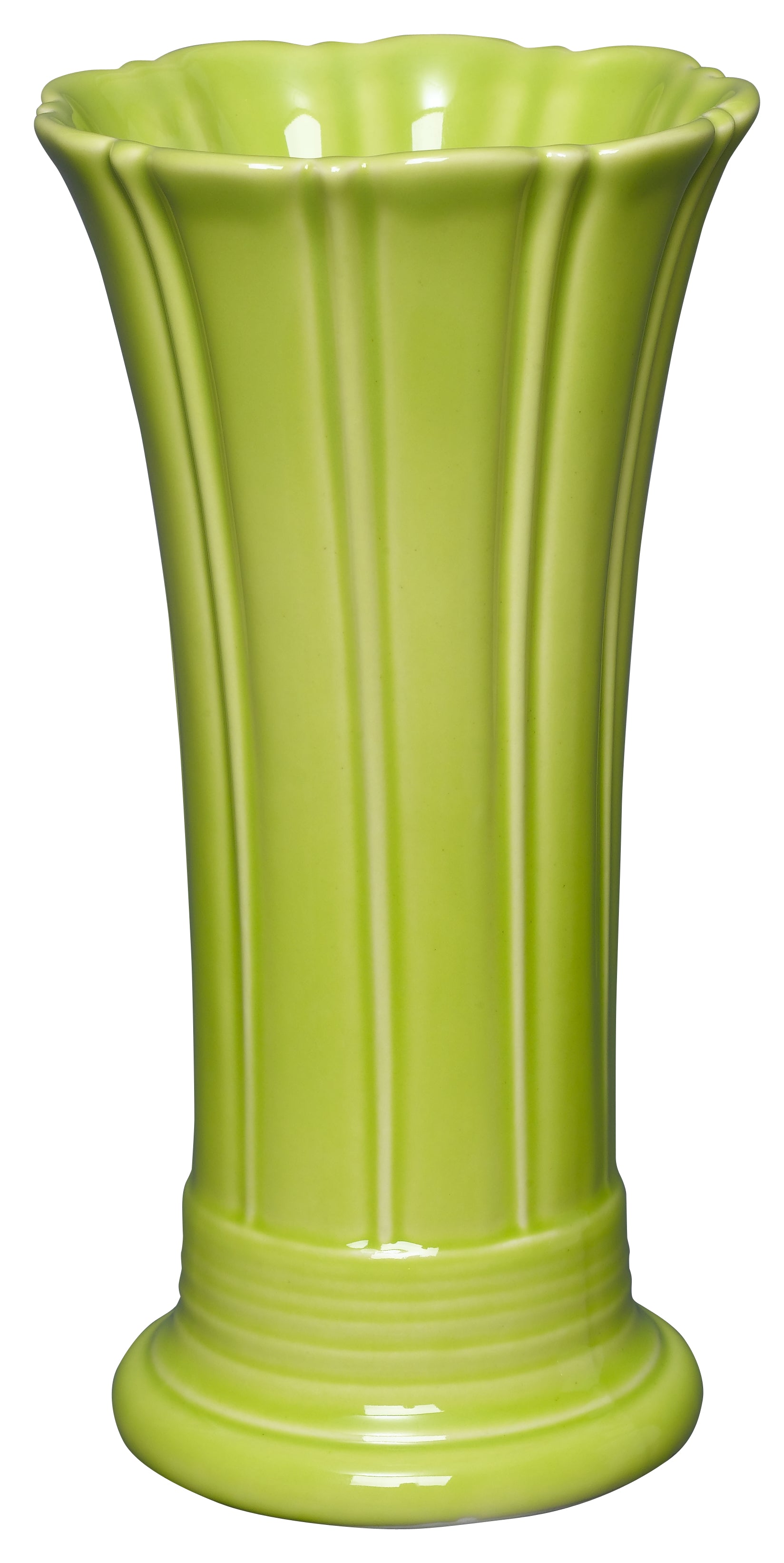 Lemongrass 9.5" Fluted Vase Cotter Pin Cellar