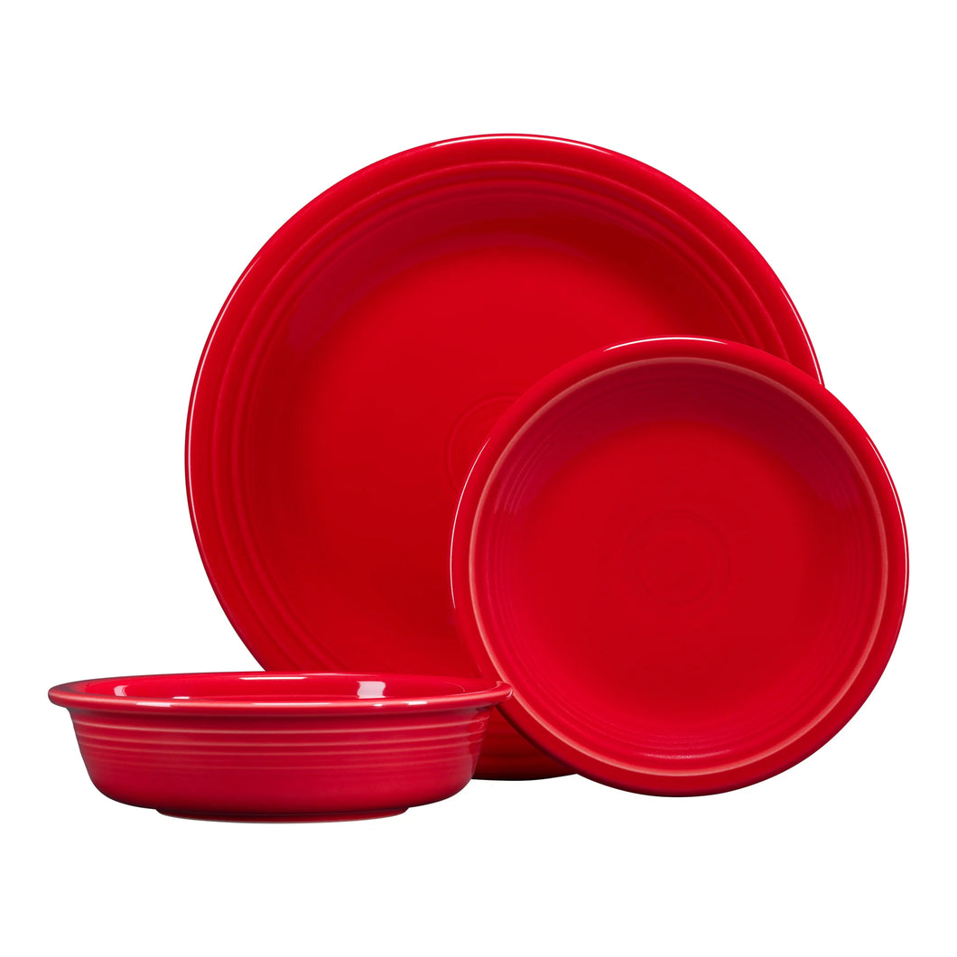 3 Pc Scarlet Place Setting