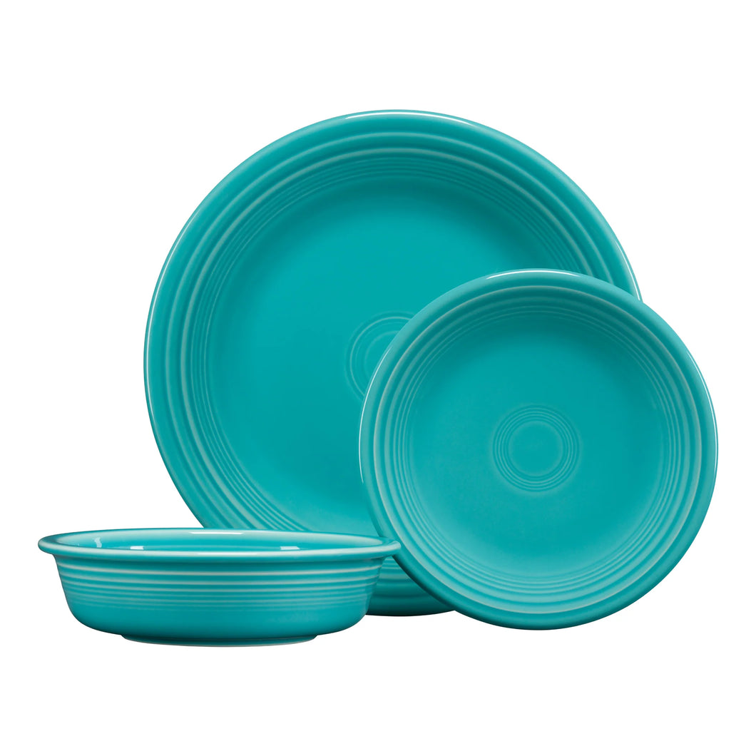 3 Pc Turquoise Place Setting