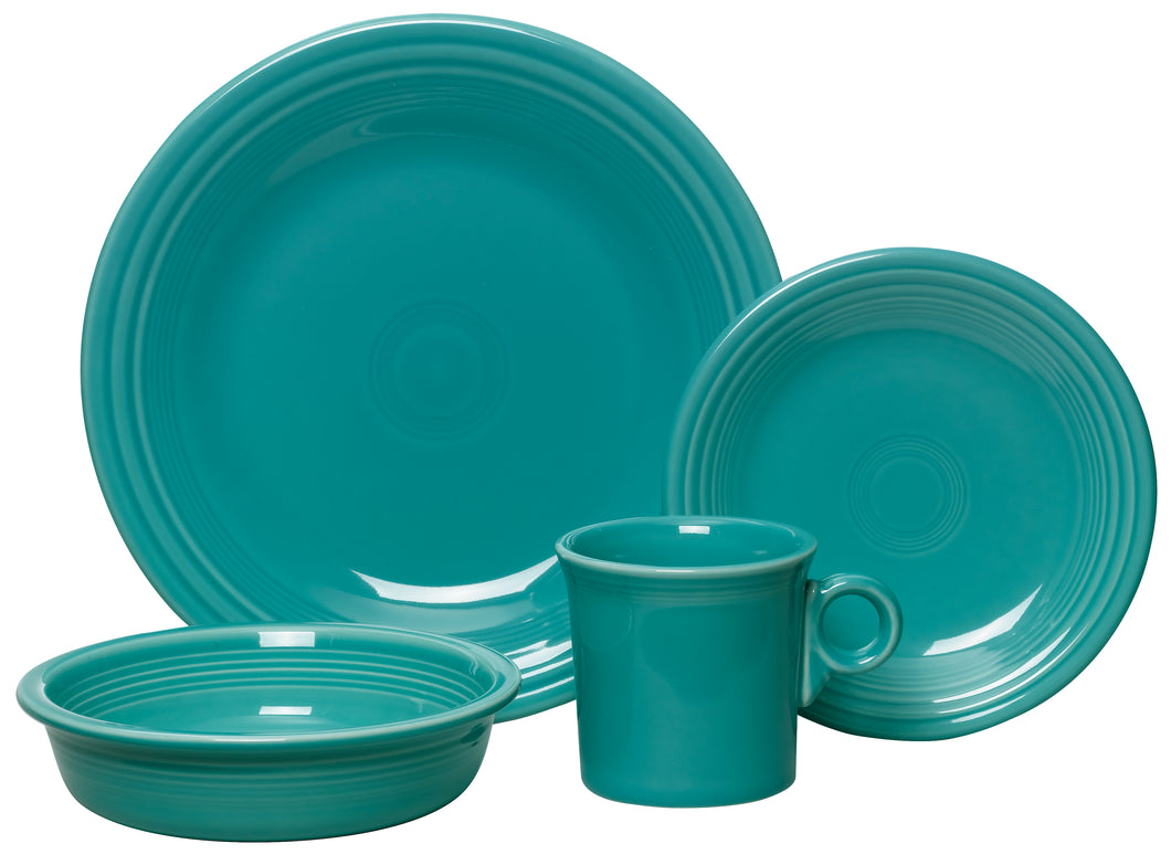 4 Pc Turquoise Place Setting