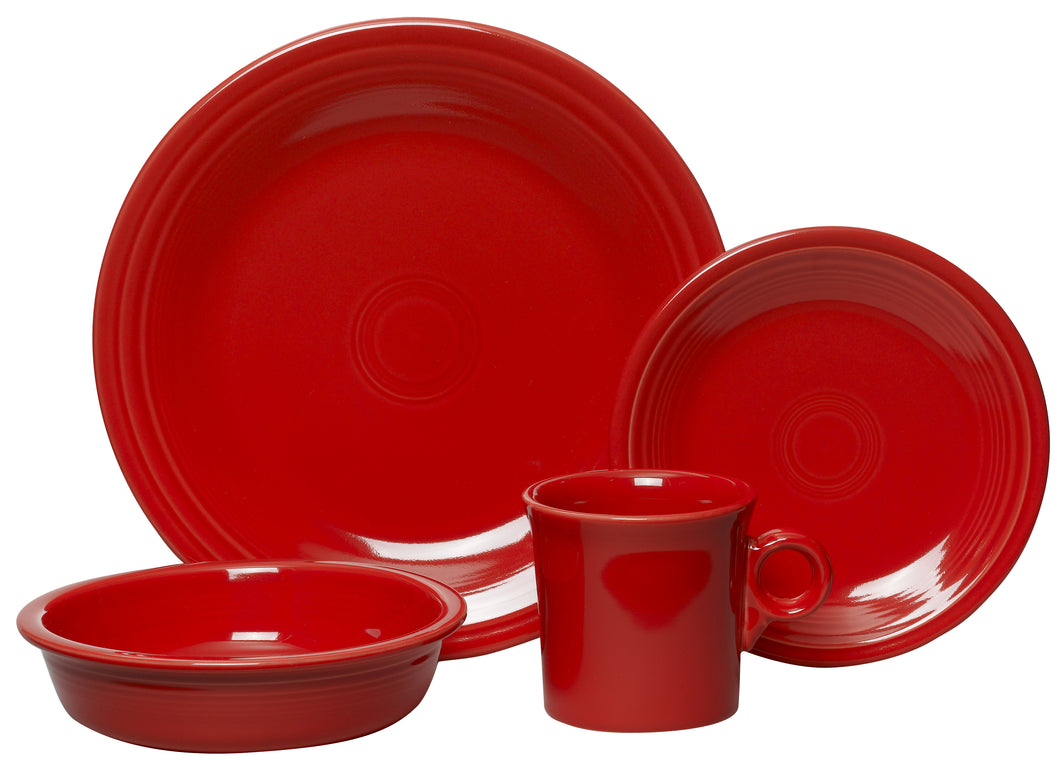 4 Pc Scarlet Place Setting