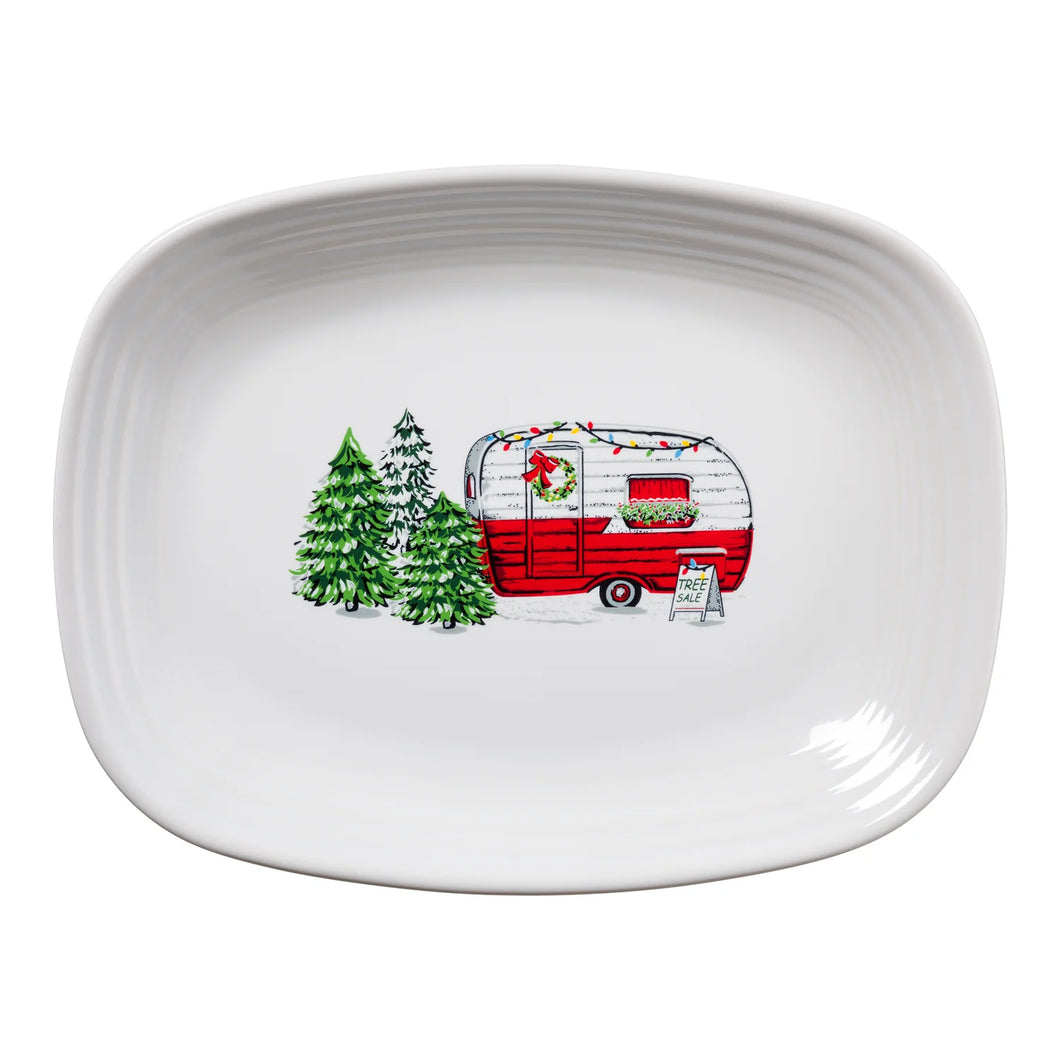 Holiday Trailer with Tree Rectangular Platter