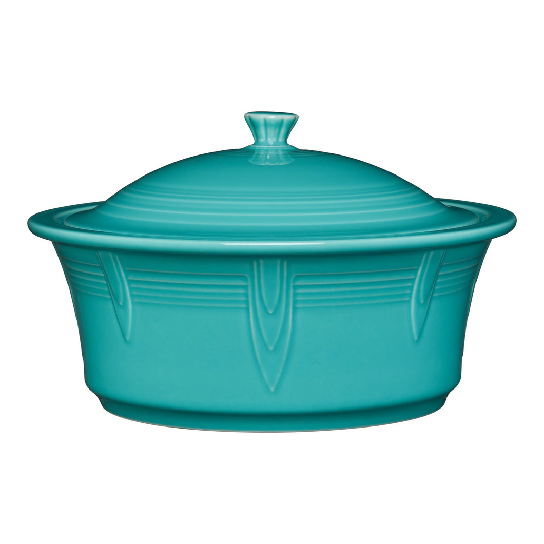 Turquoise 2 Pc Large Covered Casserole
